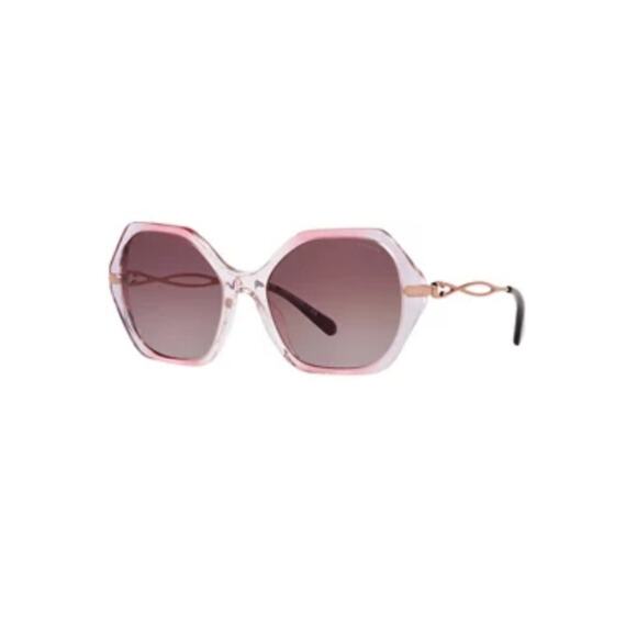 COACH OVERSIZED TRANSPARENT VIOLET DESIGNER SUNGLASSES - Picture 1 of 6